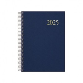 AGENDA 2025 SEGOVIA ESPIRAL DiA PaGINA 14 X 20 CM COLOR AZUL DOHE 12733 25