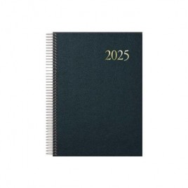 AGENDA 2025 SEGOVIA ESPIRAL DiA PaGINA 14 X 20 CM COLOR NEGRO CATALAN DOHE 12735 25