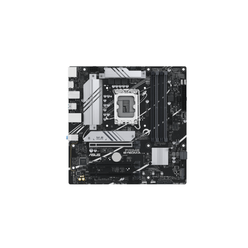 PLACA ASUS PRIME B760M A CSMINTEL1700B7604DDR5128GB2HDMIDP4SATA2M2GB252USB 32USB C25GBMATX