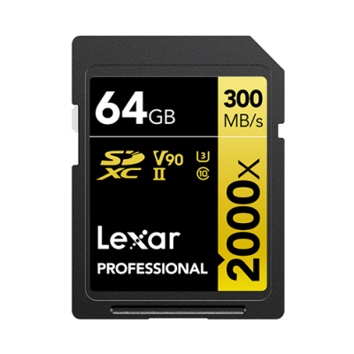 Lexar Professional 2000x 64 GB SDHC UHS II Clase 10