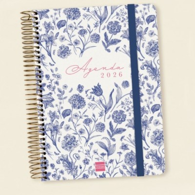 AGENDA 16 MESES SEPTIEMBRE 2025 DICIEMBRE 2026 CLOE E10 155X212 SEMANA VISTA HORIZONTAL AZUL FINOCAM 627100126