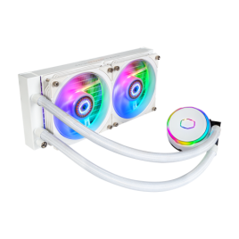 Cooler Master MasterLiquid PL240 Flux White Edition Carcasa del ordenador Kit de refrigeracion liquida 12 cm Blanco