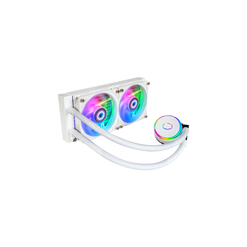 Cooler Master MasterLiquid PL240 Flux White Edition Carcasa del ordenador Kit de refrigeracion liquida 12 cm Blanco