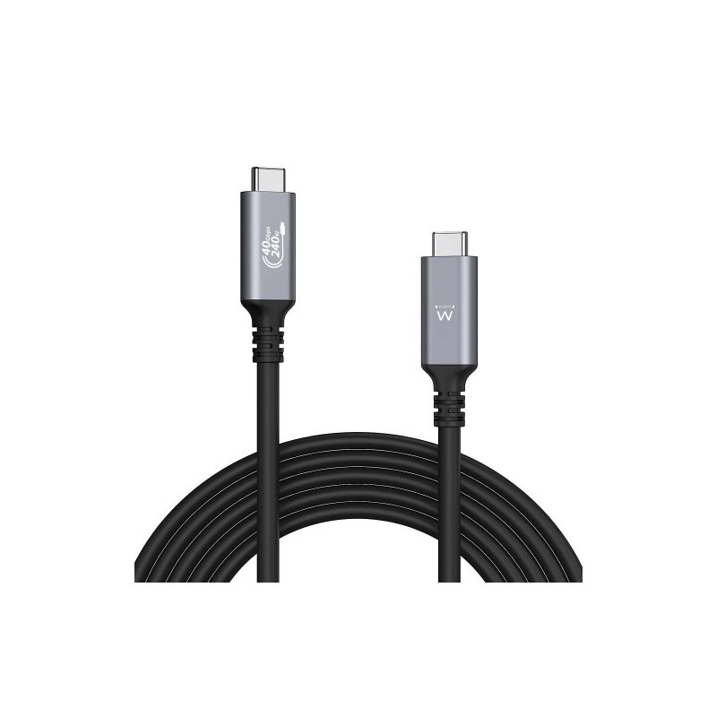 Ewent EC1070 cable USB 1 m USB4 Gen 3x2 USB C Negro