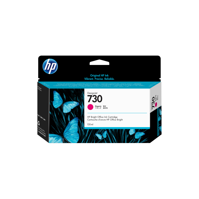 HP Cartucho de tinta DesignJet 730 magenta de 130 ml