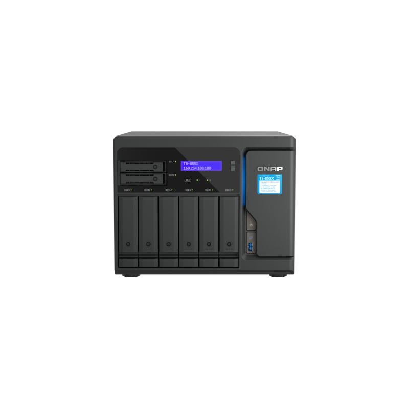 QNAP TS 855X SAN Torre Ethernet Negro C5125