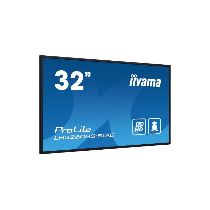 iiyama PROLITE Pizarra de caballete digital 80 cm 315 LED Wifi 500 cd m Full HD Negro Procesador incorporado Android 11 24 7