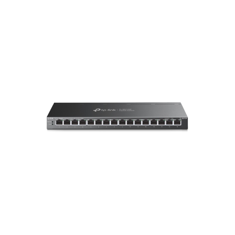 TP Link TL SG116P switch No administrado Gigabit Ethernet 10 100 1000 Negro