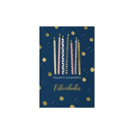 PACK 6 TARJETAS DE FELICITACIoN CUMPLEANOS TAMANO 115 X 17 CM MODELO VELAS DOHE 70068