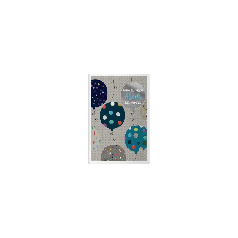 PACK 6 TARJETAS DE FELICITACIoN ABUELOS TAMANO 115 X 17 CM MODELO DOTS DOHE 70081