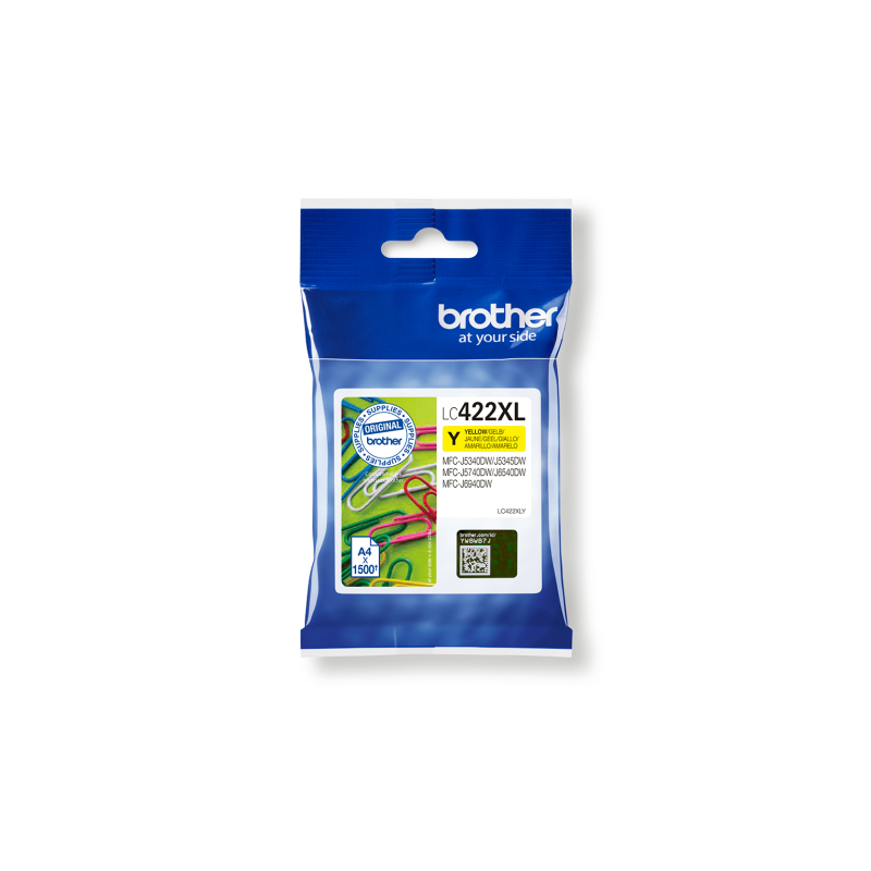 Brother LC 422XLY cartucho de tinta 1 piezas Original Amarillo