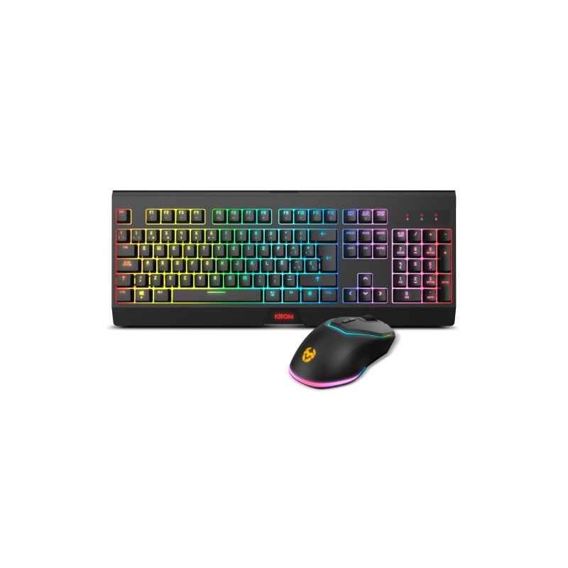 Krom KABALA teclado Raton incluido RF inalambrico QWERTY Espanol Negro