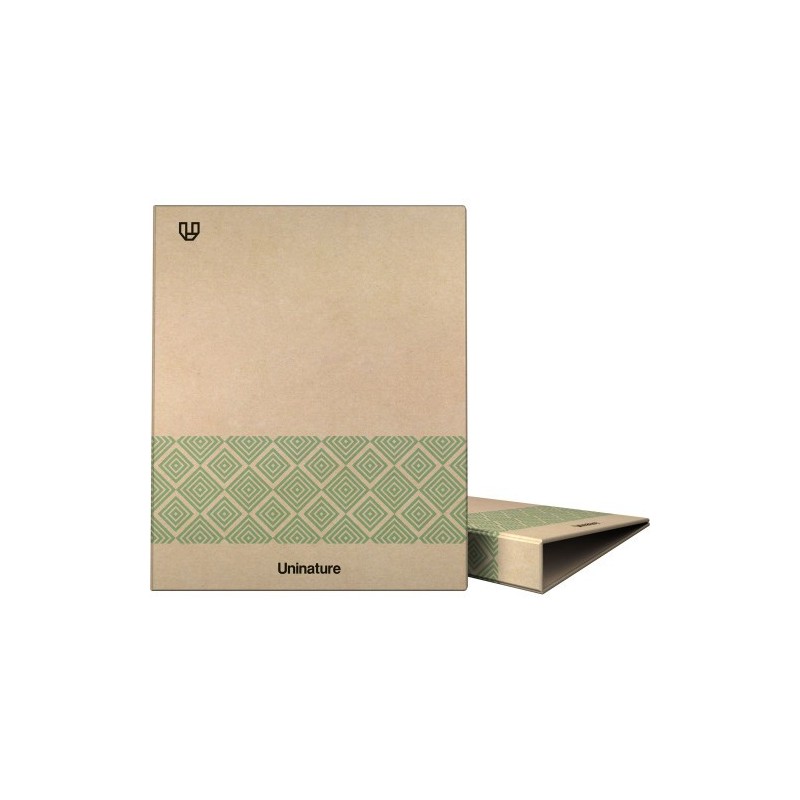 CARPETA RECICLADA ANILLAS 4x25MM KRAFT SOFT A4 VERDE UNINATURE 7323820