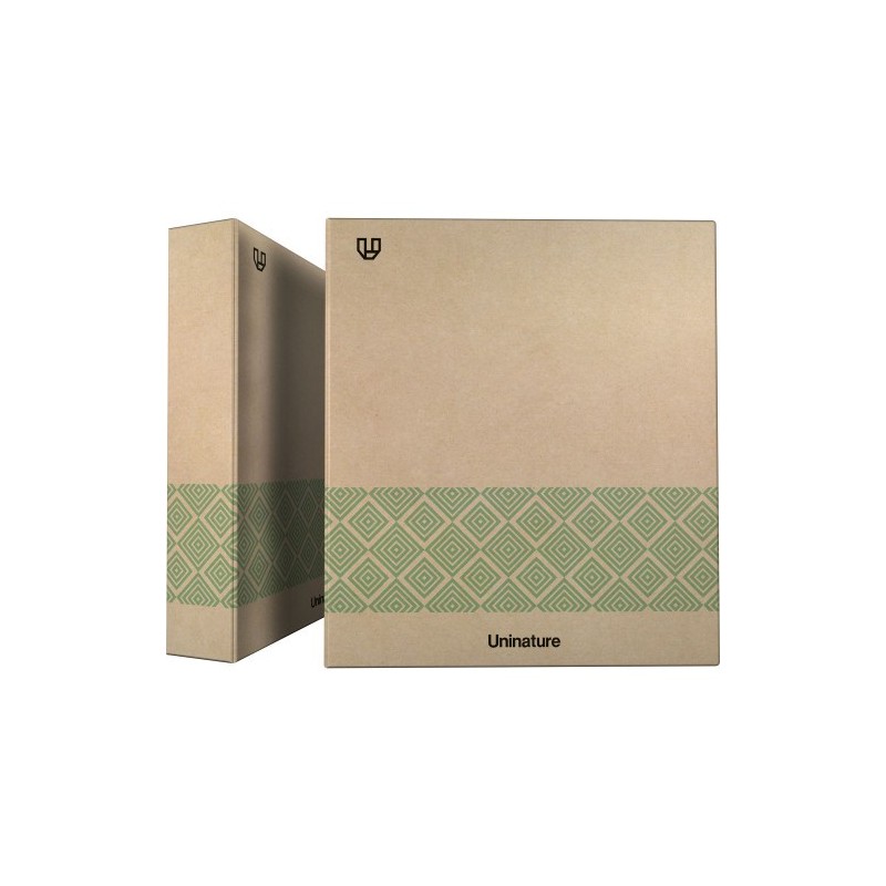 CARPETA RECICLADA ANILLAS 4x40MM KRAFT SOFT A4 VERDE UNINATURE 7323920