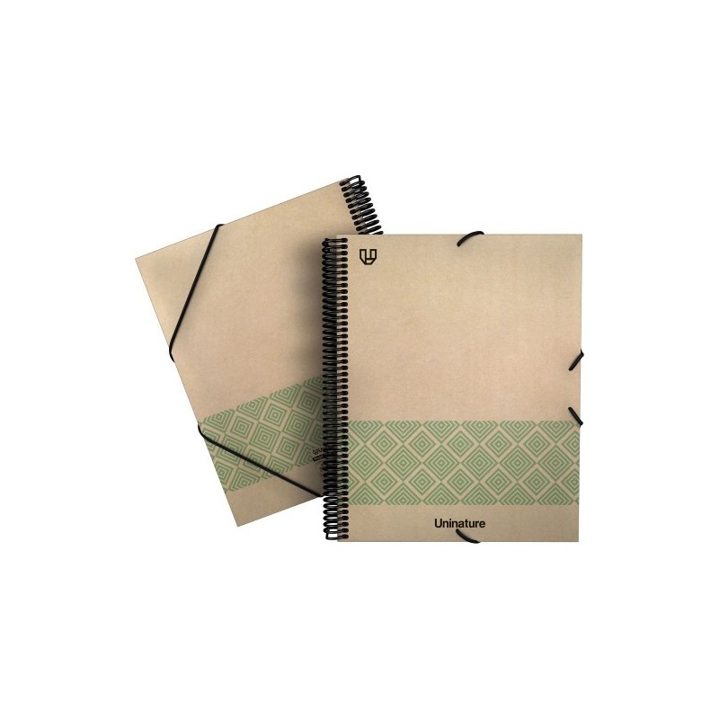 CARPETA RECICLADA 40 FUNDAS KRAFT SOFT A4 VERDE UNINATURE 39873720