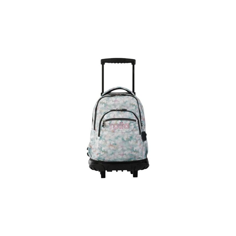 MOCHILA ESCOLAR CON RUEDAS CORAZONES PASTEL TOTTO MA03ECO006 2311P 4HX