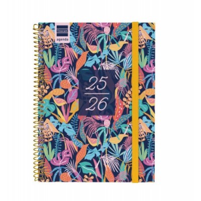 AGENDA ESCOLAR 2025 2026 SECUNDARIA 4º 155X212 SEMANA VISTA HORIZONTAL TROPICAL FINOCAM 634205026