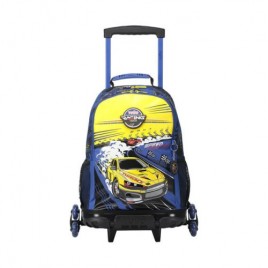 MOCHILA ESCOLAR CON RUEDAS GRANDE DE CARRERAS DE COCHES TOTTO MJ03VLC003 2310 6J7L