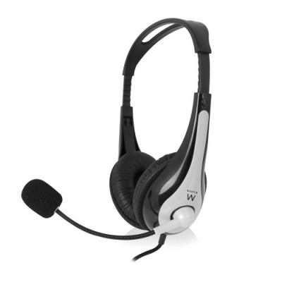 Ewent EW3565 auricular y casco Auriculares Alambrico Diadema Llamadas Musica USB tipo A Negro Blanco