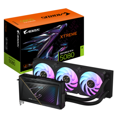 GIGABYTE AORUS GeForce RTX 5080 XTREME WATERFORCE 16G Tarjeta Grafica 16GB GDDR7 256 bits PCI E 50 2805MHz Core Clock 3 x DP 21