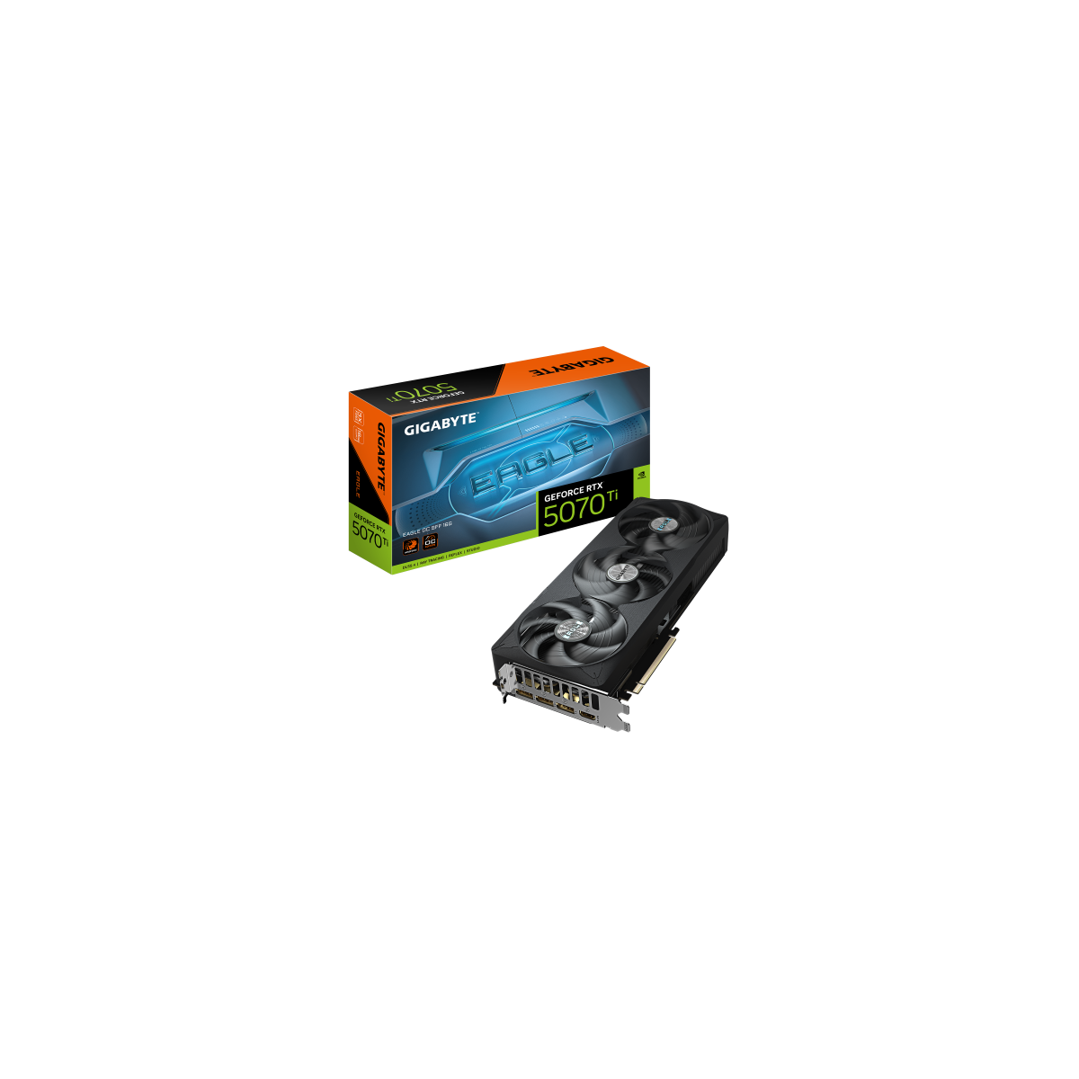 GIGABYTE GeForce RTX 5070 Ti EAGLE OC SFF 16G Tarjeta Grafica 16GB GDDR7 256 bits PCI E 50 XXXX MHz Core Clock 3 x DP 21a 1 x H