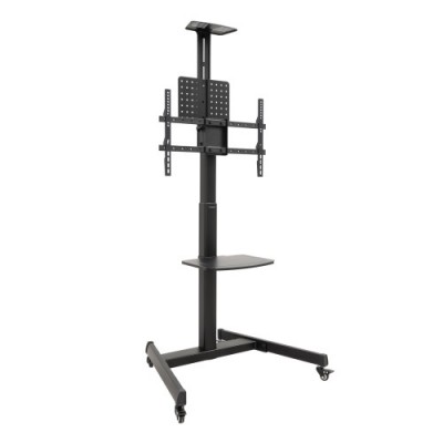 TooQ COMETA Soporte de Suelo con Ruedas con Regulacion de Altura para Pantallas 37 70 Rotacion 90 Negro