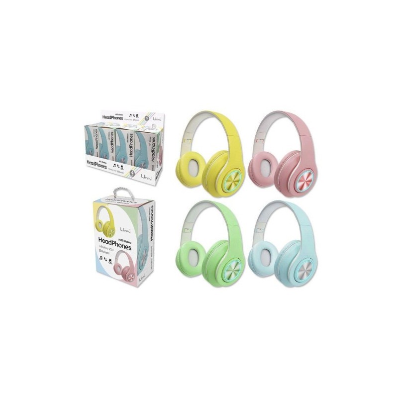AURICULARES HEAD BLUETOOTH PASTEL LITTLE FUN COLORES SURTIDOS UMAY 328963