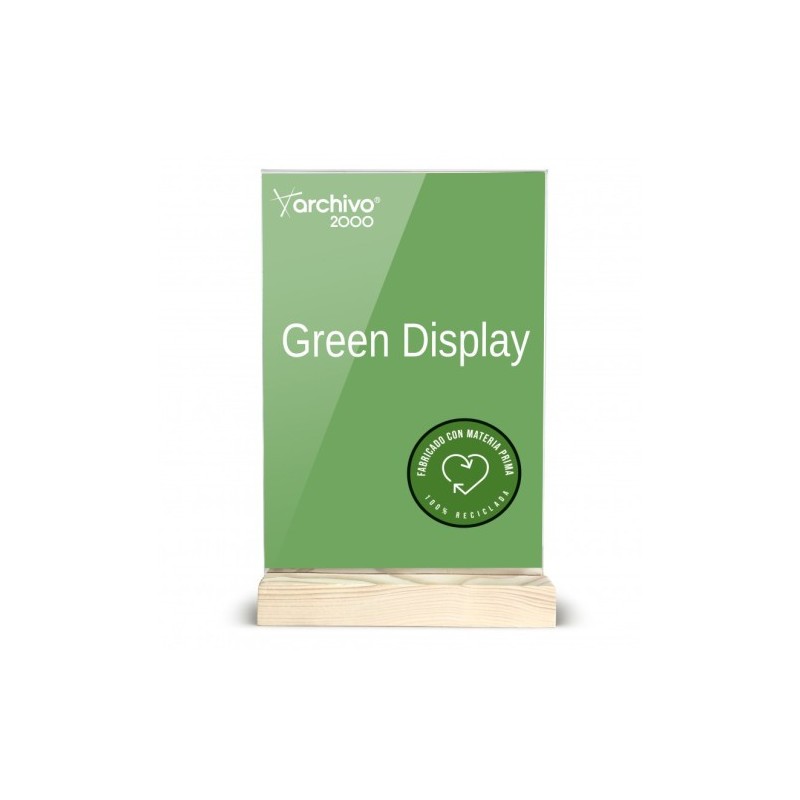 EXPOSITOR SOBREMESA SOSTENIBLE GREENDISPLAY 4X15X24CM A5 ARCHIVO2000 15905M1 CS TP