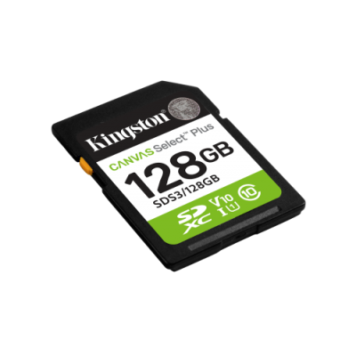 Kingston Technology 128 GB SDXC Canvas Select Plus Gen3 150 MB s C10 UHS I U1 V10