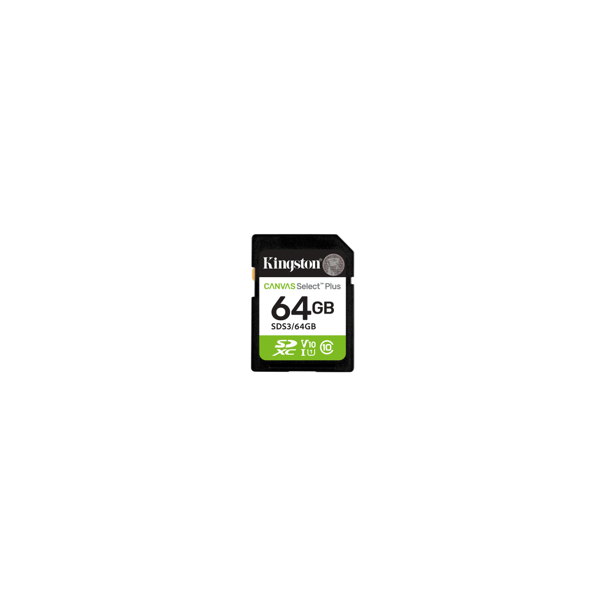 Kingston Technology 64 GB SDXC Canvas Select Plus Gen3 100 MB s C10 UHS I U1 V10