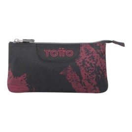 ESTUCHE ESCOLAR TRES COMPARTIMENTOS TIZA ROJA TABLERO TOTTO AC52ECO012 2310Z 5C5