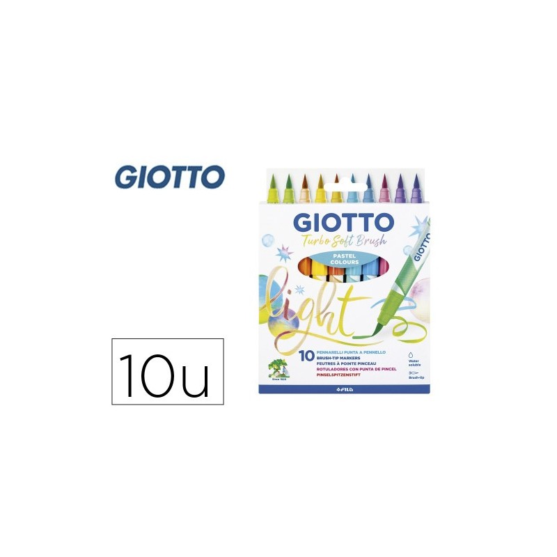 ESTUCHE 10 UDS TURBO SOFT BRUSH PASTEL GIOTTO F426900