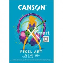 BLOC ENC 21X297 40H XSMART PIXEL ART 120G CANSON C32250P004