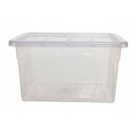 CAJA DE ALMACENAJE CON TAPA 32 LITROS 36X42X30CM PP TRANSPARENTE ARCHIVO 2000 CP1482032 CS TP