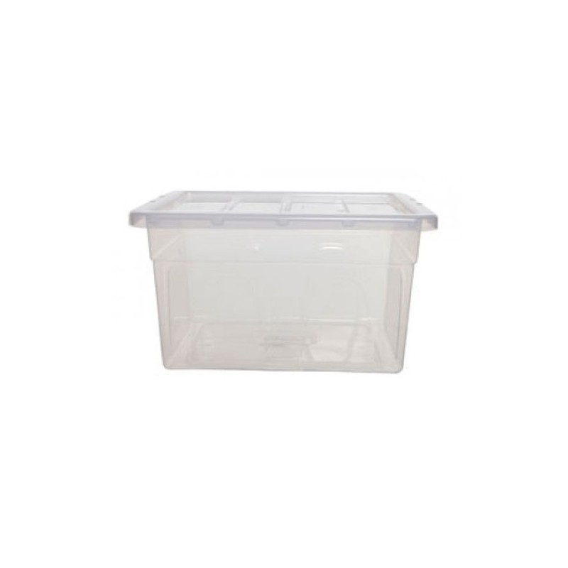 CAJA DE ALMACENAJE CON TAPA 32 LITROS 36X42X30CM PP TRANSPARENTE ARCHIVO 2000 CP1482032 CS TP