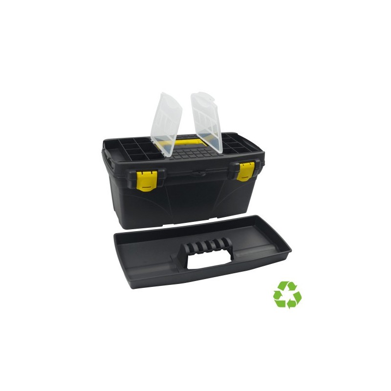 CAJA SOSTENIBLE PARA HERRAMIENTAS 19X39X18CM PP NEGRO ARCHIVO 2000 CP14901139 NE