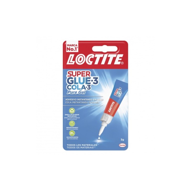 PEGAMENTO SUPER GLUE 3 PURE GEL 3GRS LOCTITE 2640971