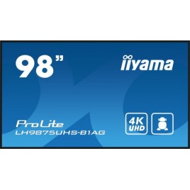 iiyama PROLITE Pizarra de caballete digital 249 m 98 LED Wifi 500 cd m 4K Ultra HD Negro Procesador incorporado Android 11 24 7
