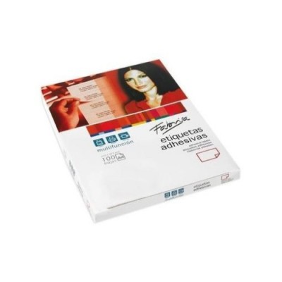 CAJA 100 HOJAS ETIQUETAS ADHESIVAS ILC BLANCA 485X254 FABRISA 15294