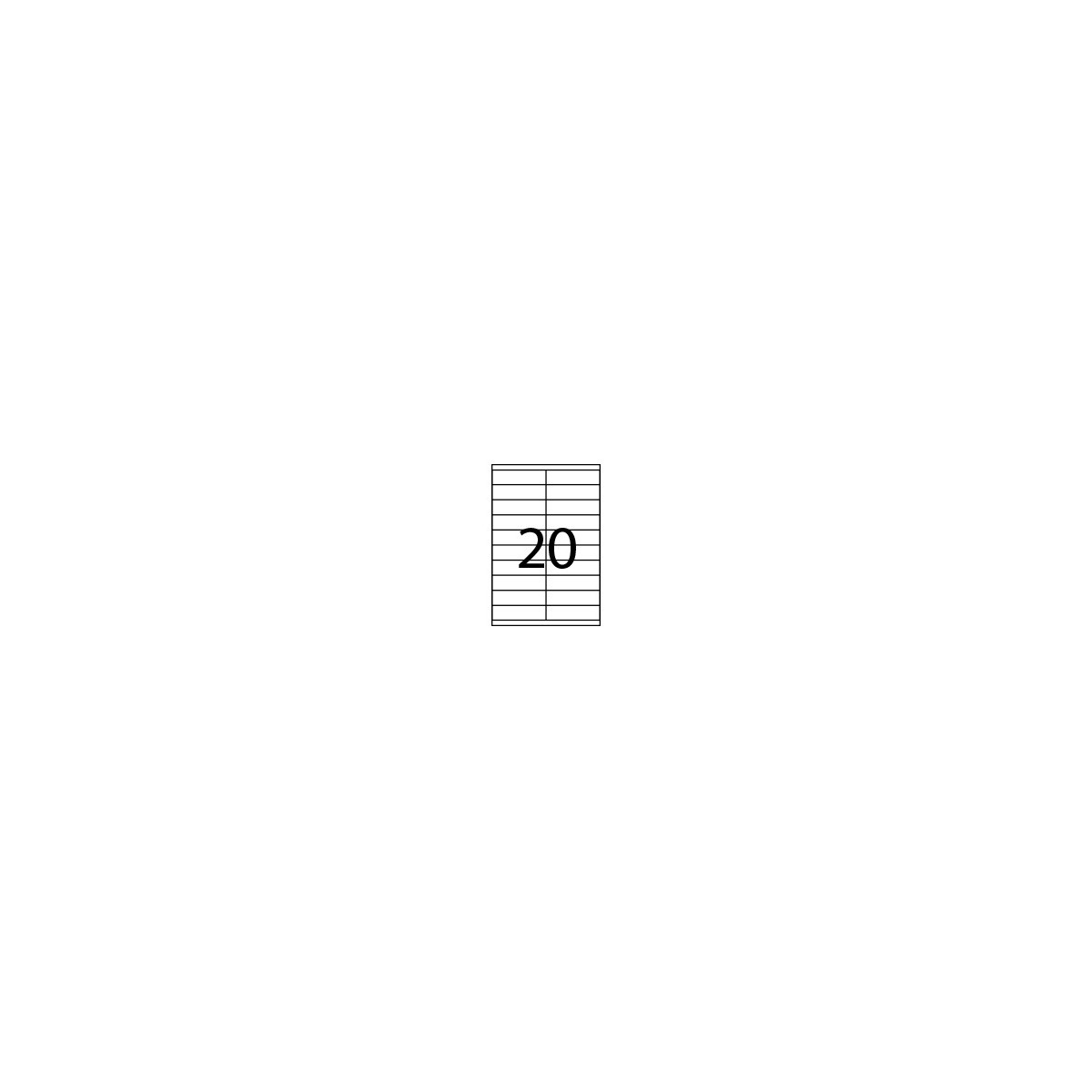 CAJA 100 HOJAS ETIQUETAS ADHESIVAS ILC BLANCA 105X29 FABRISA 15311
