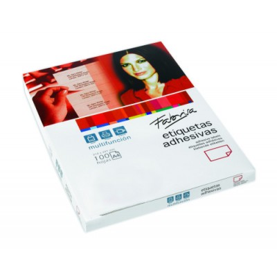 CAJA 100 HOJAS ETIQUETAS ADHESIVAS ILC BLANCA 105X35 FABRISA 15312