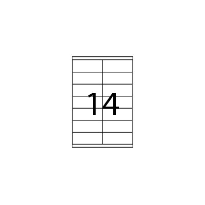 CAJA 100 HOJAS ETIQUETAS ADHESIVAS ILC BLANCA 105X40 FABRISA 15314