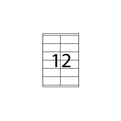 CAJA 100 HOJAS ETIQUETAS ADHESIVAS ILC BLANCA 105X48 FABRISA 15316