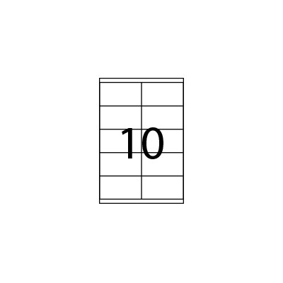 CAJA 100 HOJAS ETIQUETAS ADHESIVAS ILC BLANCA 105X57 FABRISA 15317