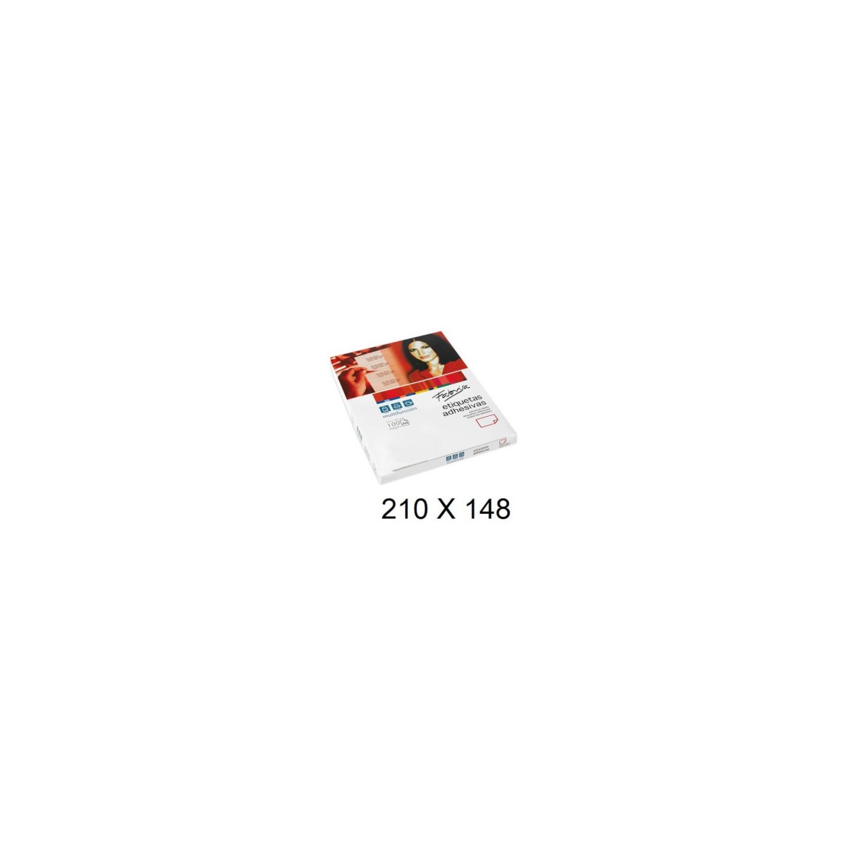 CAJA 100 HOJAS ETIQUETAS ADHESIVAS ILC BLANCA 210X148 FABRISA 15322