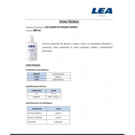 JABoN DE MANOS DERMO CON DISPENSADOR 500 ML LEA AE545