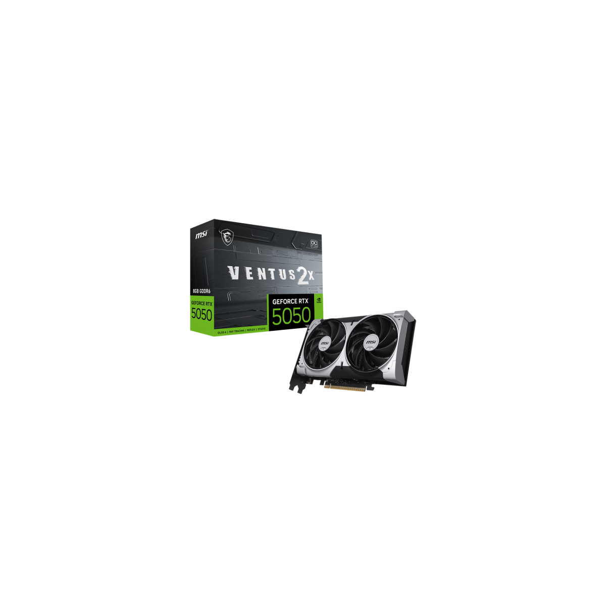 MSI GEFORCE RTX 5050 8G VENTUS 2X OC tarjeta grafica NVIDIA 8 GB GDDR6