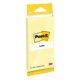 PACK 3 BLOCS 100 HOJAS NOTAS ADHESIVAS 38X51MM AMARILLO 6810 POST IT 7100172242