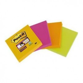 PACK 4 BLOCS 45 HOJAS NOTAS ADHESIVAS 476X476MM SUPER STICKY COLORES SURTIDOS 6910SSS YPOG EU POST IT 7100172209