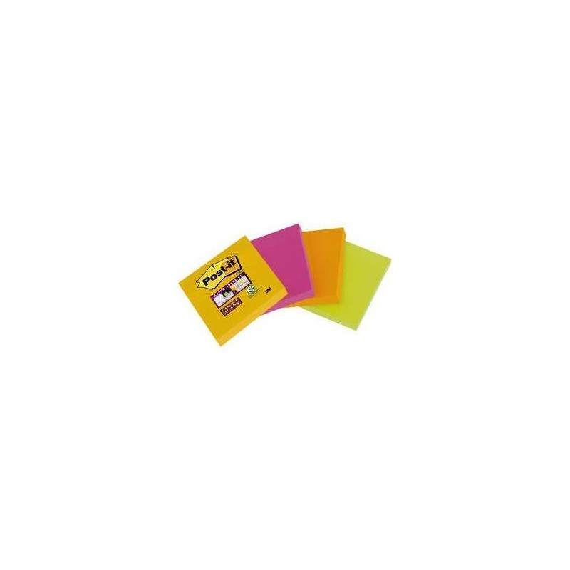 PACK 4 BLOCS 45 HOJAS NOTAS ADHESIVAS 476X476MM SUPER STICKY COLORES SURTIDOS 6910SSS YPOG EU POST IT 7100172209